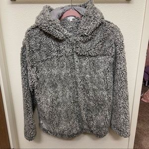 Peach Love California Sherpa Zip Hoodie Teddy